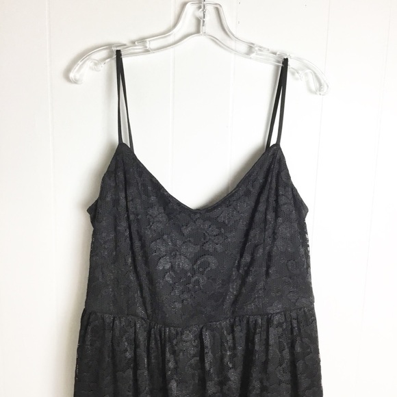 ASOS Curve Black Lace Tank Dress Plus Size 16 - Picture 3 of 6
